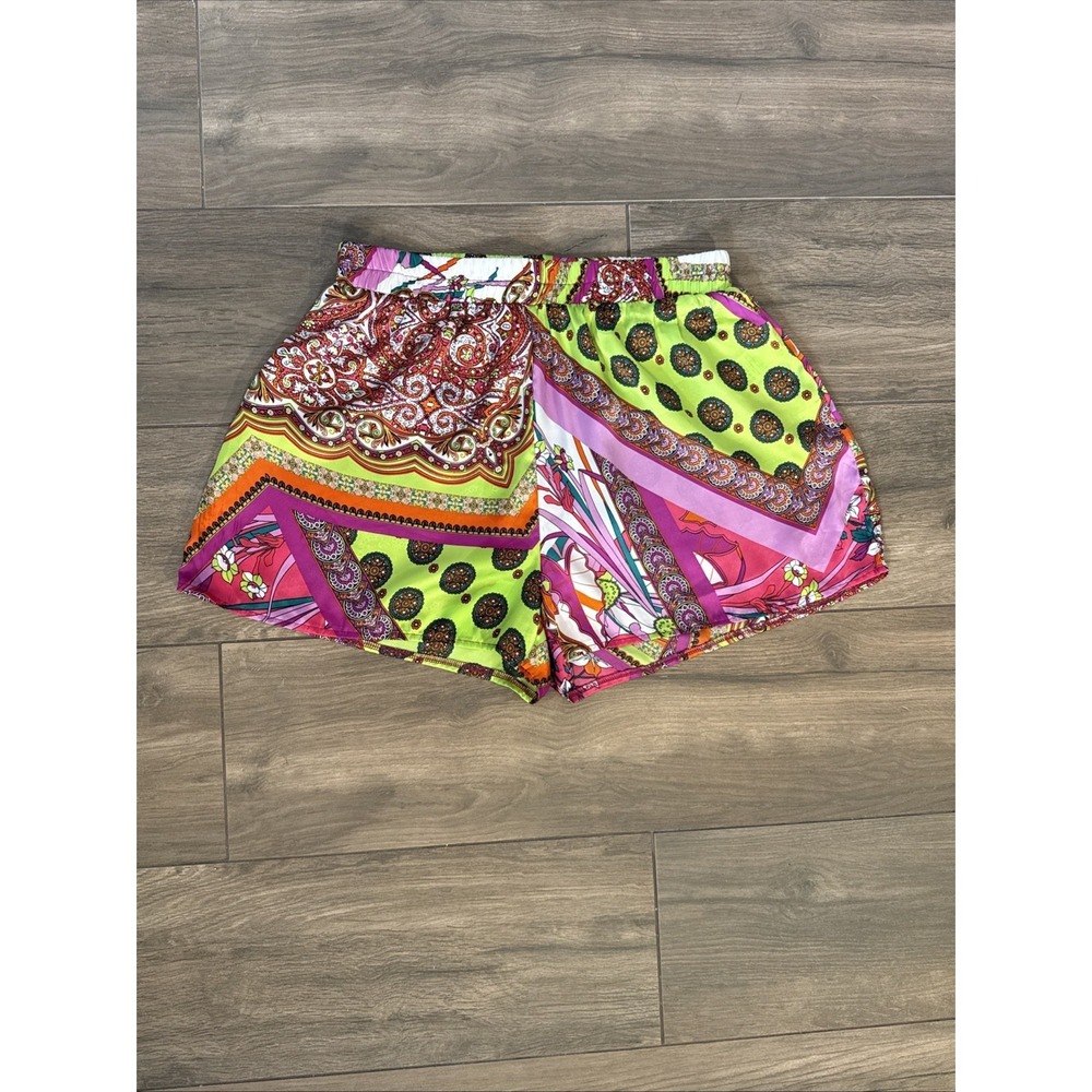 Shein Shorts Polyester Boho‎ Chic Pucci-like Print Women's Large - Picture 2 of 14